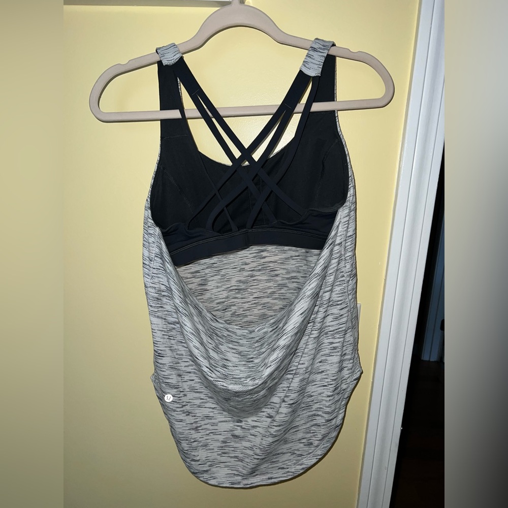 Lululemon backless tank with built-in bra.